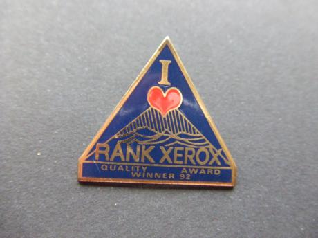 Rank Xerox quality award